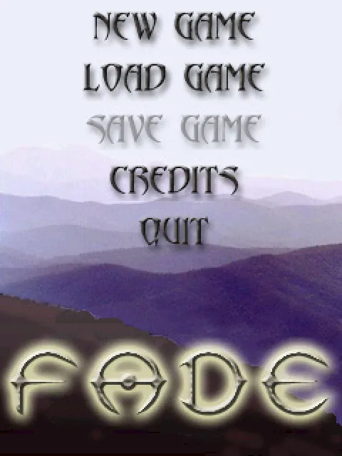 The main menu