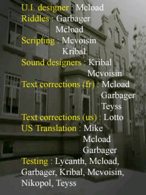 The credits, continued