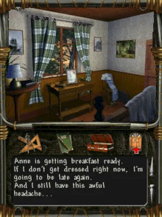 The bedroom, as the game begins