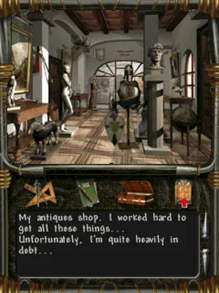 The antiques shop