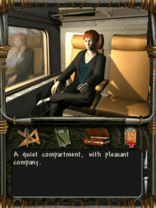 Christine in the compartment