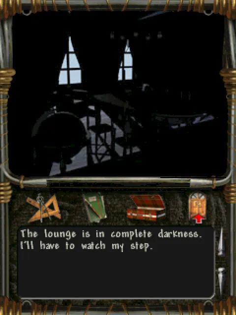 The lounge in darkness