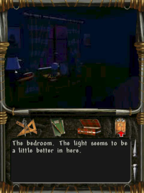 The bedroom in the dark