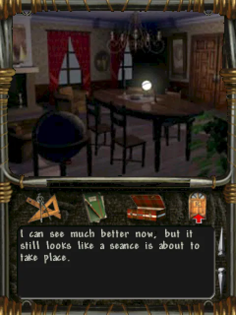 The lounge by lamplight