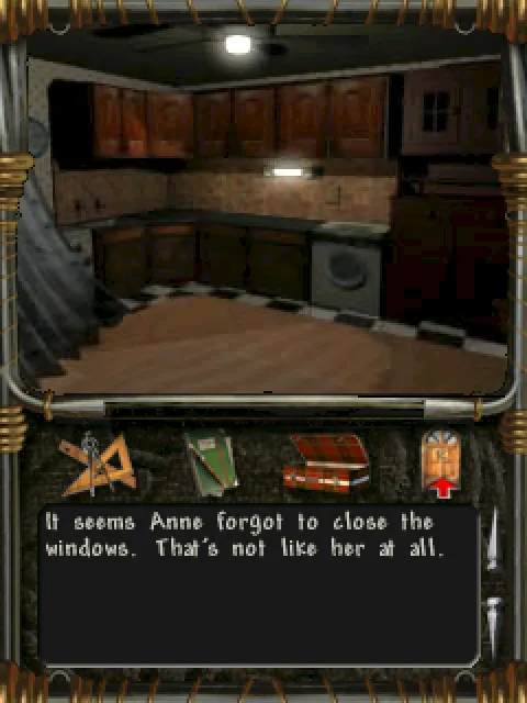 The kitchen, its windows left open