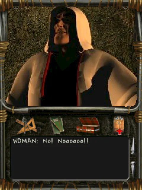 A hooded cult member