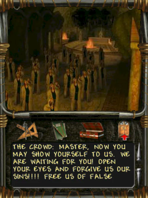 The crowd calls on its master