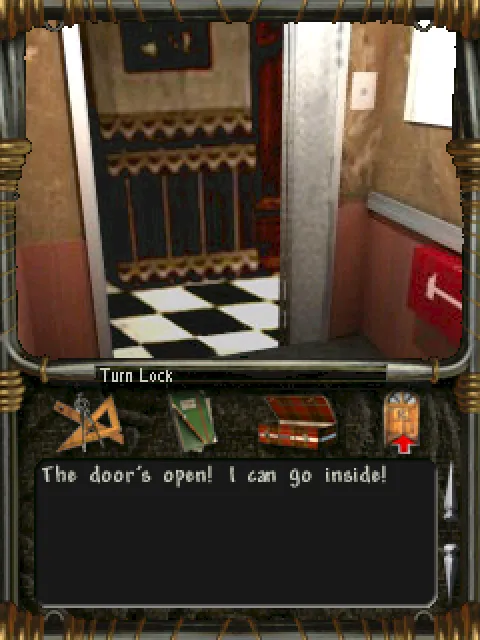 The lift door opens