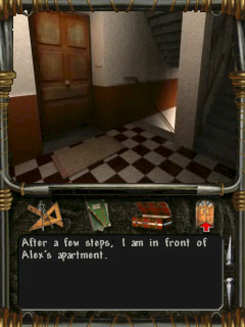Outside Alex’s apartment