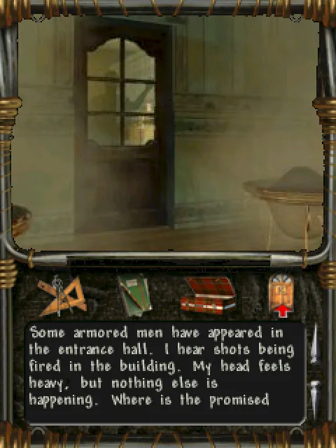 Armed men in the entrance hall