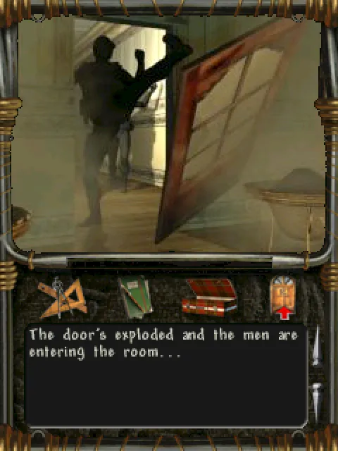 The door is blown open