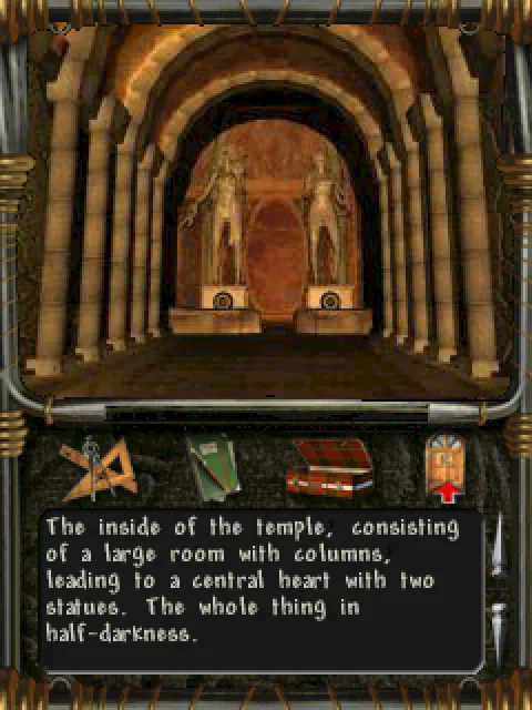 Inside the temple