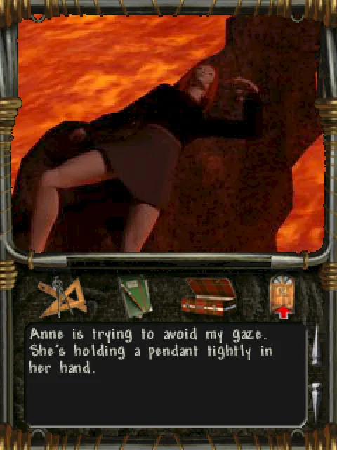 Anne, holding the pendant