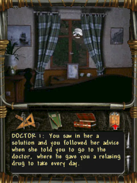 The bedroom on the screen