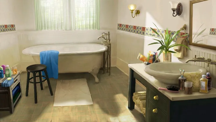 The Everetts’ house: Bathroom