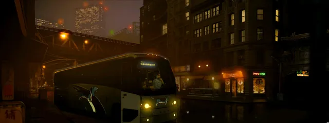 The Chinatown bus station: The bus stop