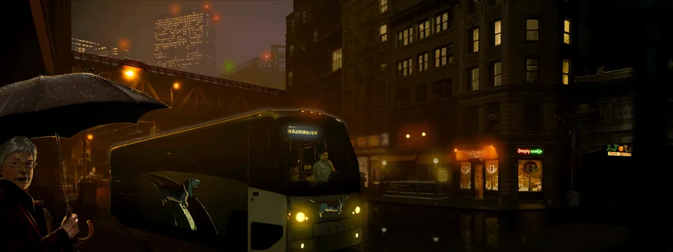 The bus station in Chinatown