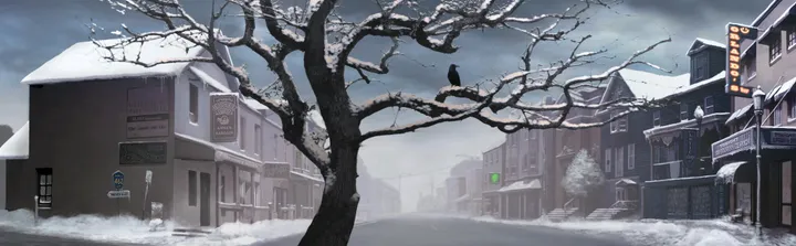 City centre: The main street in winter