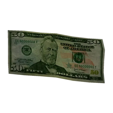 50 dollars: Episode 02, the 3D model from the front