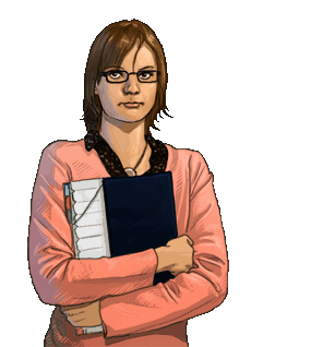 Felicity Archer, Dialogue animation · turning, talking and blinking, Episode 01 v1.2.3