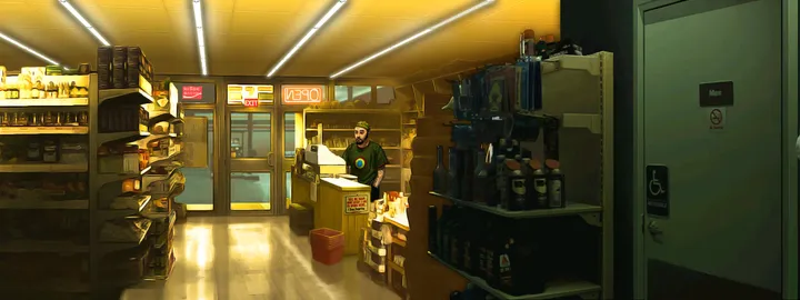 The gas station: The shop