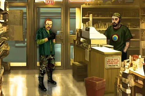 The gas station: The counter