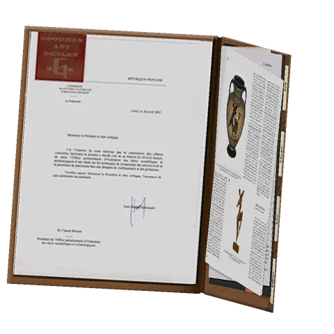 Goodman file: Empty, the 3D model from the front