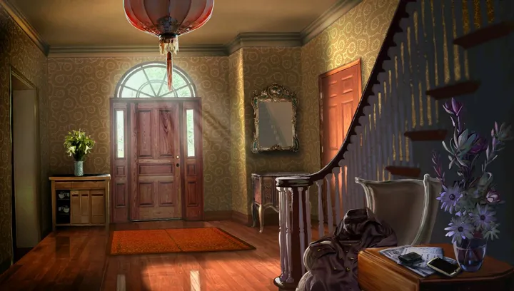 The Everetts’ house: Hall