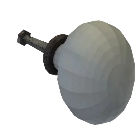 Door handle: Episode 03, the 3D model from the front