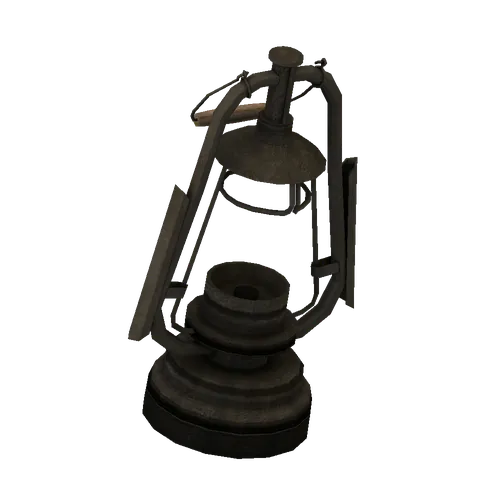 Gas lamp: Empty, the 3D model from the front