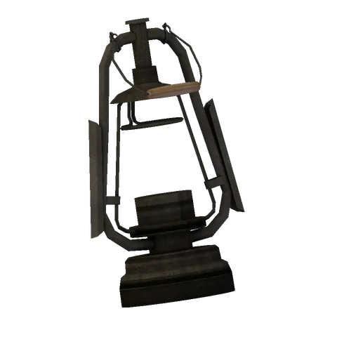 Gas lamp: Empty, the 3D model from behind