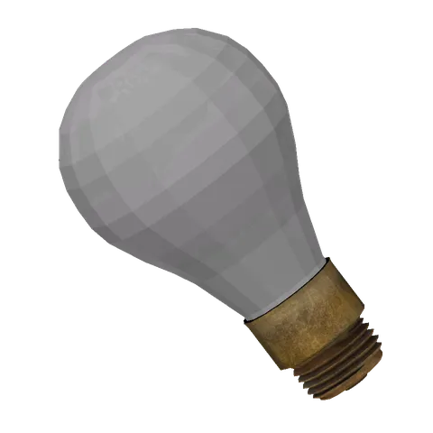 White lightbulb: Episode 03, the 3D model from the front