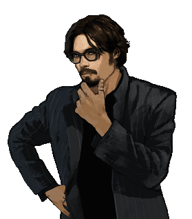 Louis Everett, Dialogue animation · turning, talking and blinking, Episode 01 v1.2.3