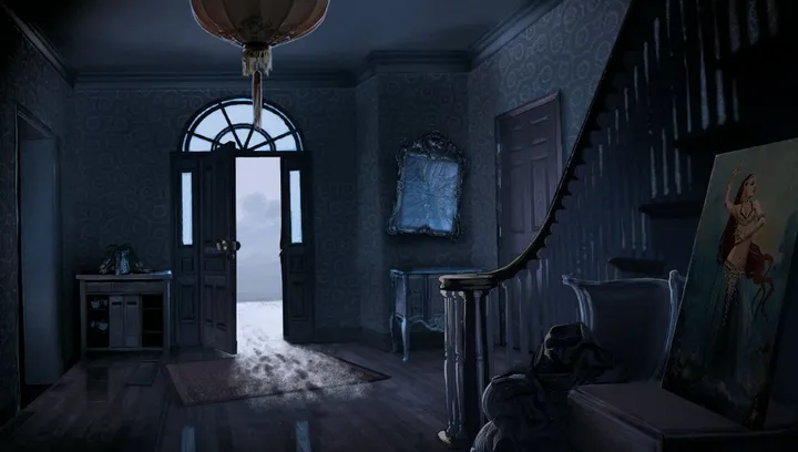 The Everetts’ house: Hall
