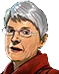La vieja dama, retrato de la lista de personajes