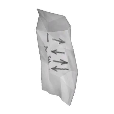 Receipt: Episode 03, the 3D model from behind