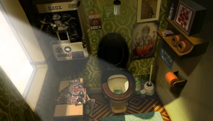 The Everetts’ house: Toilet