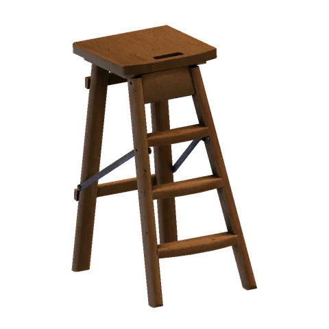 Stepladder: Episode 03, the 3D model from the front