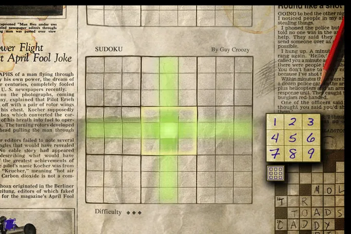 Bellevue Hotel: Archibald’s sudoku