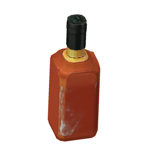 Unlabeled bottle: Episode 03, the 3D model from the front