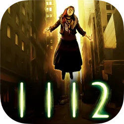 A woman lit from behind in a New York alley, above the 1112 logo
