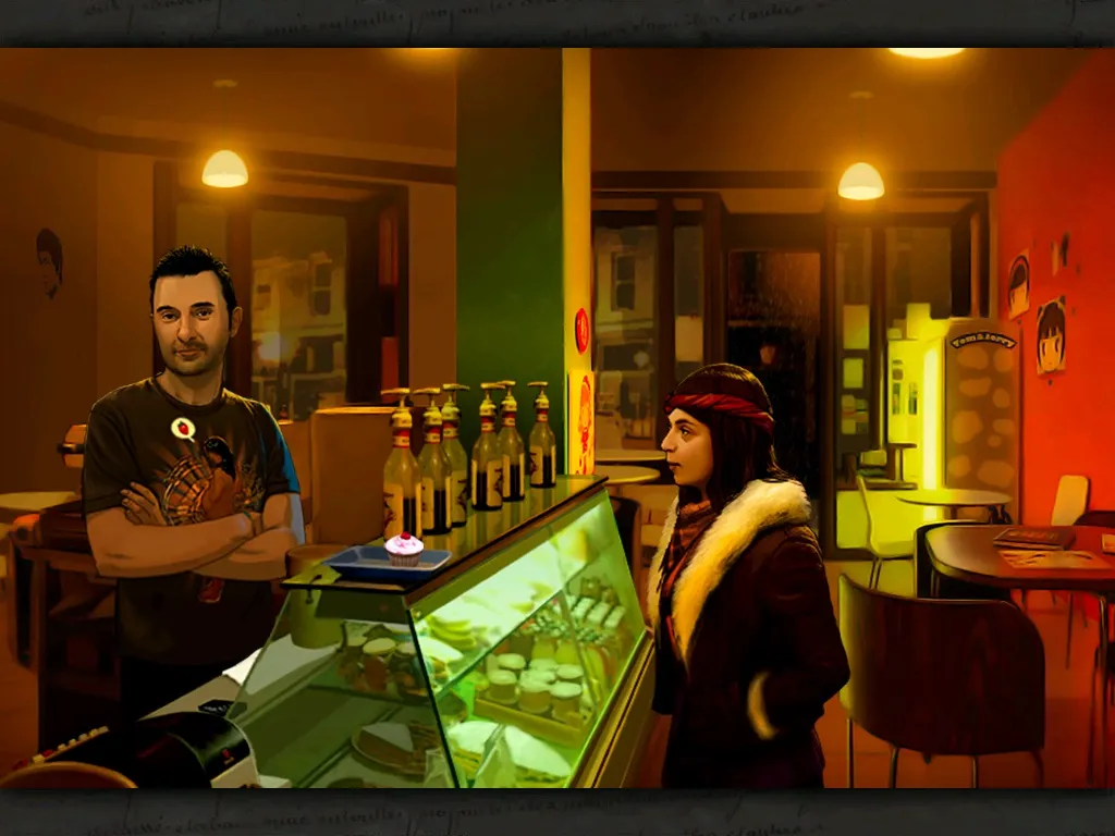 App Store screenshot 2: at a shop counter
