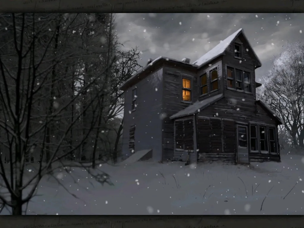 App Store screenshot 3: a house in the snow
