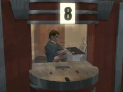 The ticket clerks, Desk 8