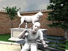 The insect eater, She-wolf statue