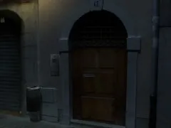 Gisèle’s neighbours, Gisèle’s building at night